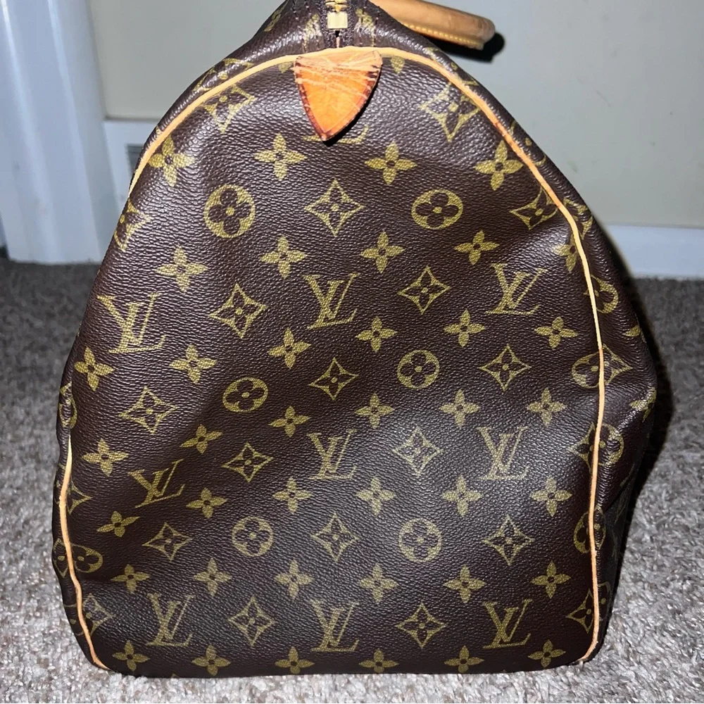 Authentic Keepall 55 Louis Vuitton Brown Monogram LV Vintage Large Travel Bag - Picture 4 of 17